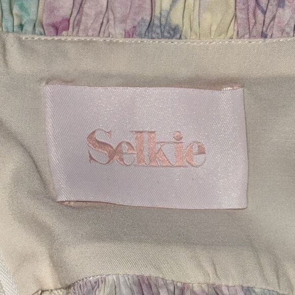 SELKIE The Parliament Floral Puff Sleeve Mini Dress Medium Pastel - Picture 12 of 14